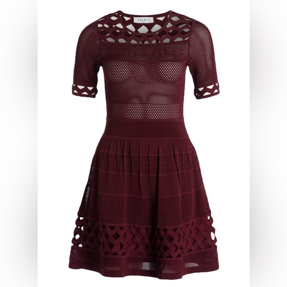 NWT Sandro Burgundy Bridget dress - Picture 1 of 8